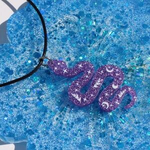 Purple Snake Necklace